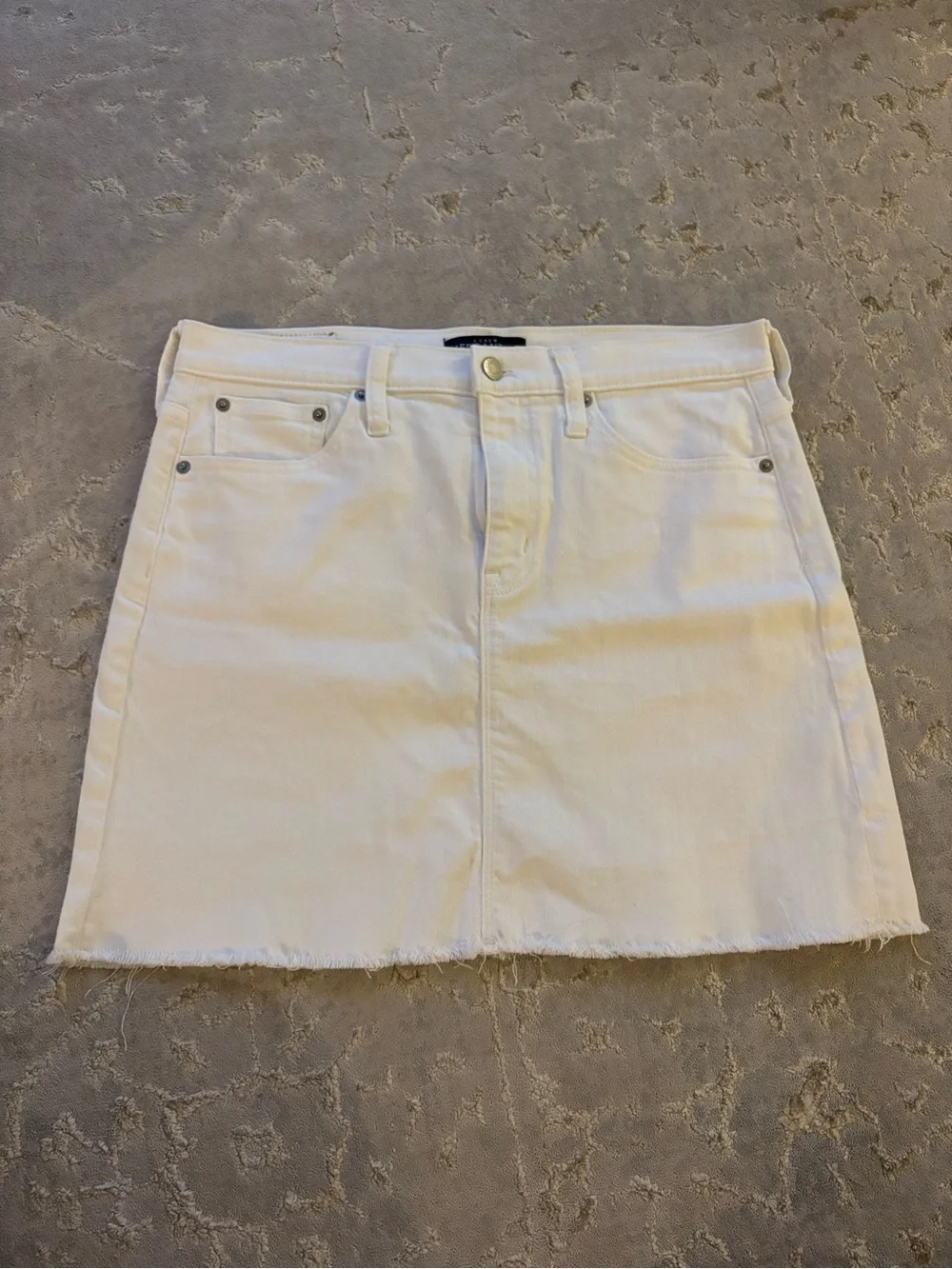 J crew white denim skirt